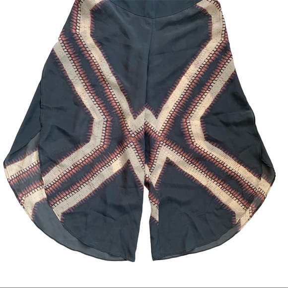 Anthro Elevenses Tamsin Silk Crop Faux Wrap Pants - Picture 6 of 9